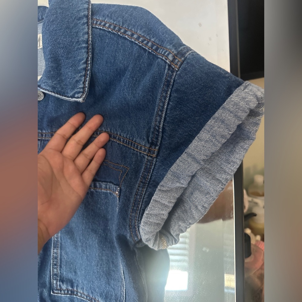 We The Free Blue Denim Short Romper - Picture 5 of 15